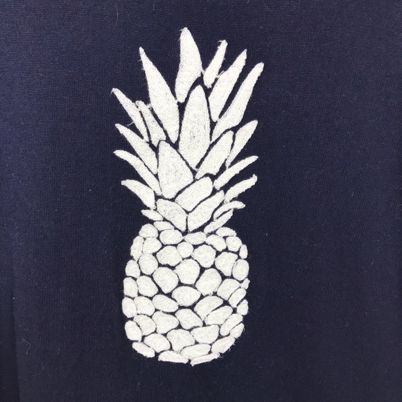 J.Crew Factory navy pineapple sweater long sleeve - Picture 4 of 8